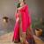 Pink color paithani silk blend saree with rich contrast weaving pallu & border and beautiful buttis