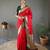 Red color silk blend saree with rich contrast weaving pallu & border and beautiful buttis
