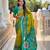 Lemon yellow silk blend ikkat and patola weaving concept saree & contrast blouse