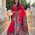 Pink silk blend ikkat and patola weaving concept saree & contrast blouse