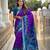 Purple art silk ikkat and patola weaving concept saree & contrast blouse