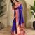 Purple color silk blend saree