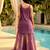 Purple color beautiful fendy satin fabric glamorous ceremonial looks salwar kameez