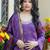 Lavender color beautiful silk crepe fabric glamorous ceremonial looks salwar kameez