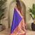 Purple color silk blend saree