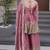 Pink color beautiful fendy silk fabric glamorous ceremonial looks salwar kameez