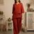 Rust color cotton slub fabric solid designer  graceful girlie casual kurta set