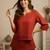 Rust color cotton slub fabric solid designer  graceful girlie casual kurta set