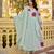 Sky blue color beautiful georgette fabric glamorous ceremonial looks salwar kameez