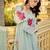 Sky blue color beautiful georgette fabric glamorous ceremonial looks salwar kameez