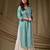 Blue color rayon fabric designer digital printed ethnic formal long kurti