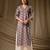 Mouve color rayon fabric designer digital printed ethnic formal long kurti