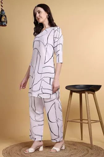 Blue color stylish festive special bandhej printed girlie top bottom set