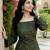 Green color stylish festive special bandhej printed girlie top bottom set