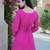 Pink color stylish festive special bandhej printed girlie top bottom set