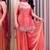 Salmon color beautiful designer fendy satin fabric graceful ceremonial attire