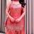 Salmon color beautiful designer fendy satin fabric graceful ceremonial attire