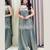 Grey color beautiful designer fendy satin fabric graceful ceremonial attire