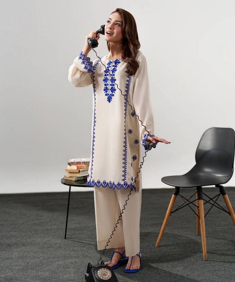 Off white color beautiful designer chanderi  fabric graceful ceremonial attire