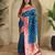 Royal blue silk blend saree