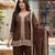 Coffee color beautiful designer cp vichitra silk fabric graceful ceremonial attire
