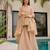 Peach color beautiful designer crunchy fabric graceful ceremonial attire