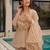 Peach color beautiful designer crunchy fabric graceful ceremonial attire