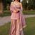 Purple color beautiful designer fendy satin fabric graceful ceremonial attire