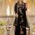 Black color beautiful designer georgette fabric graceful ceremonial attire