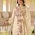 Cream color beautiful designer georgette fabric graceful ceremonial attire