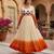 Orange color stylish gown for wedding season