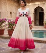 Pink color stylish gown for wedding season