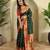 Green color silk blend saree