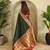 Green color silk blend saree