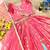 Kids pink silk peacock embroidered lehenga choli with dupatta