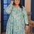 Green color beautiful designer printed ethnic casual big size kurti