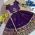 Kids purple silk peacock embroidered lehenga choli with dupatta