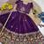 Kids purple silk peacock embroidered lehenga choli with dupatta