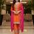 Orange color smart and graceful chinon fabric heavy salwar kameez