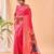 Rani pink bandhani weaving saree with paithani pallu
