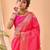 Rani pink bandhani weaving saree with paithani pallu