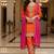 Orange color smart and graceful chinon fabric heavy salwar kameez