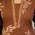 Brown floral printed cotton stitched straight kurta set with pyjama & dupatta