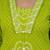 Green printed mirror work cotton stitched straight kurta set with pyjama & dupatta