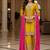 Yellow color smart and graceful chinon fabric heavy salwar kameez