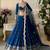 Elegance Royal Blue Zari and Sequins Embroidered Indian Designer Wedding Lehenga Choli