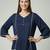 Blue color delta silk fabric ethnic office wear short kurti