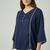 Blue color delta silk fabric ethnic office wear short kurti