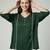 Green color delta silk fabric ethnic office wear short kurti