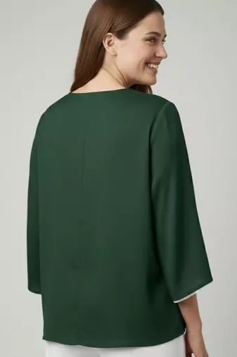 Green color delta silk fabric ethnic office wear short kurti